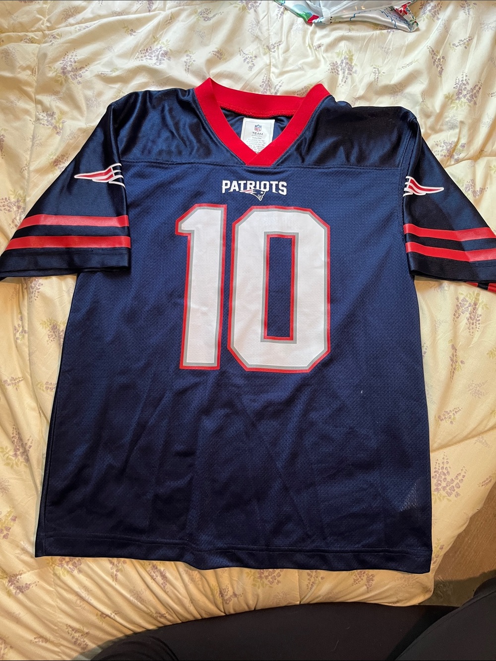 New England Patriots #10 Navy Football Jersey YOUTH XL
